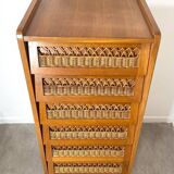 Vintage rattan chest of drawers