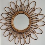 Vintage rattan mirror