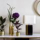 Lampe bourbon laque et laiton noir moutarde