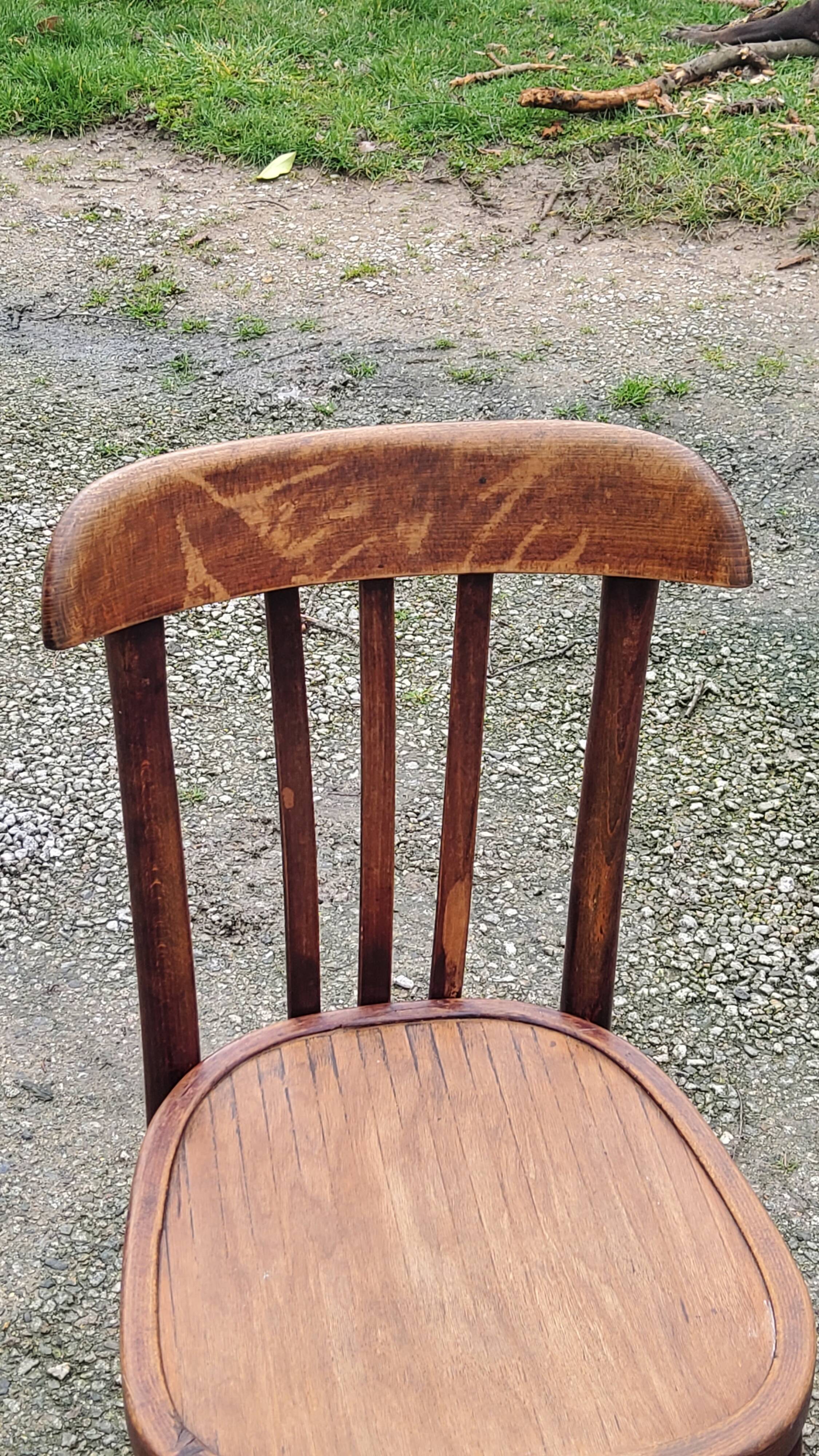 Set of 6 old bistro chairs Baumann and others