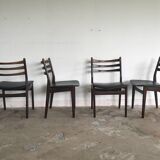 Ensemble de quatre chaises de salle à manger fabriquées par Topform années 1950