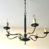 Vintage neoclassical style column chandelier 50s