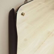 Mirror in mahogany frame, Italian design, 1970s, production: Italy