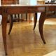 Italian Empire Style Oval Cherrywood and Ebony Dining Room Table, 19th Century