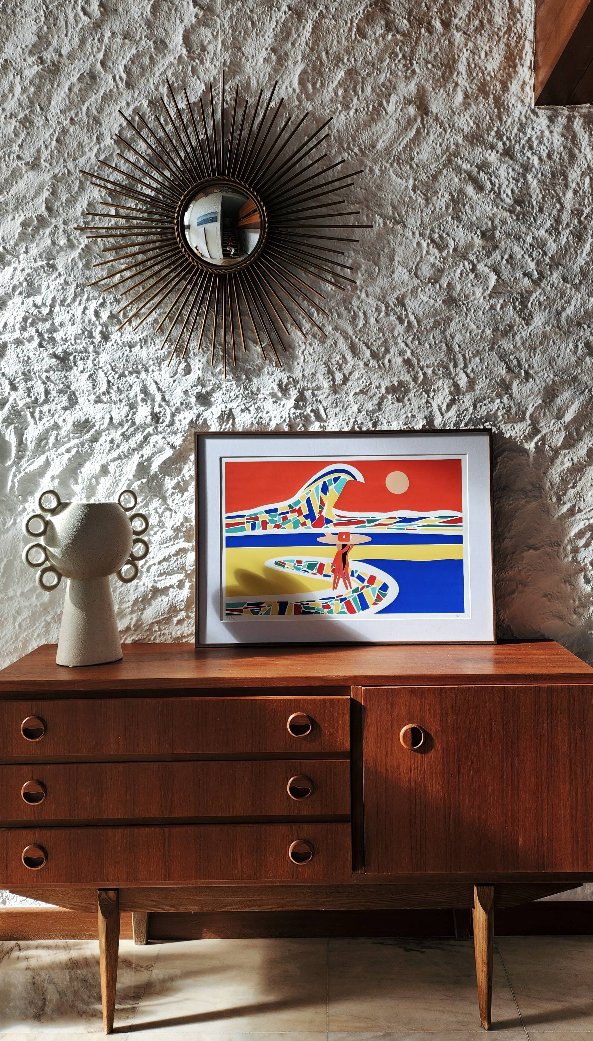 Surf illustration, limited edition of 30 copies, signed by the artist