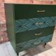 Commode des années 1960 rénovée vert