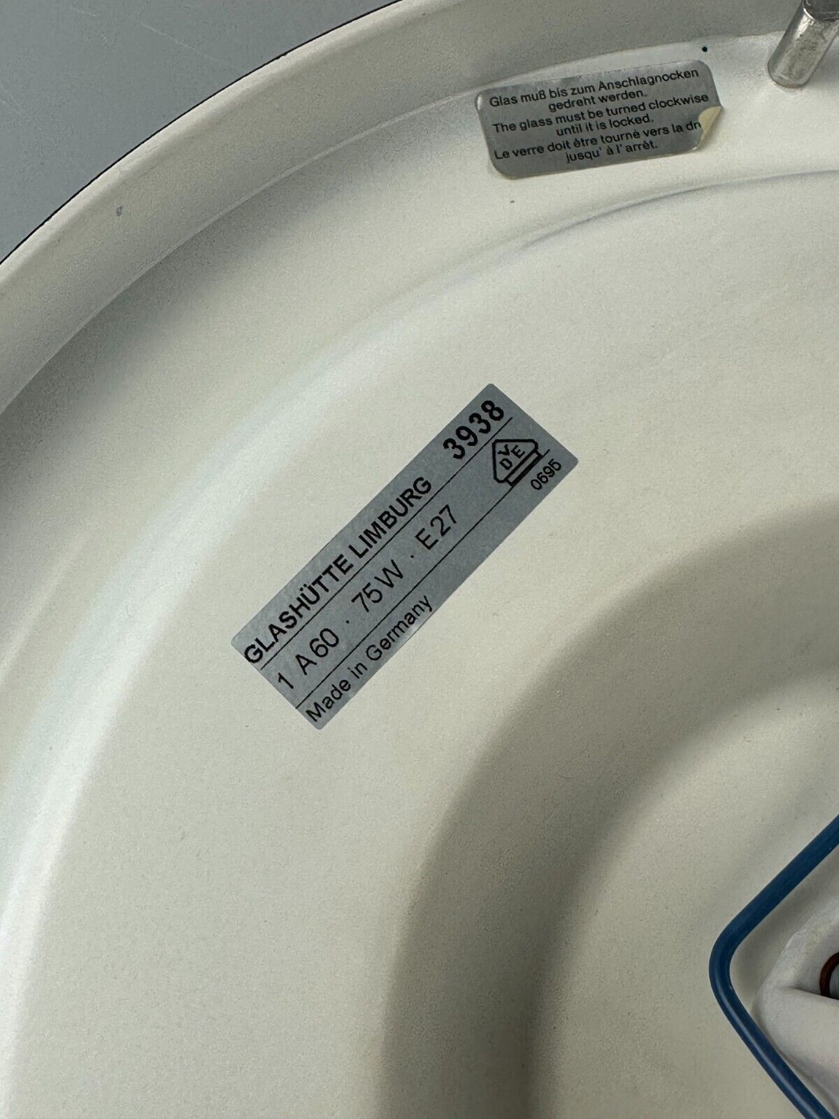 60s 70s ceiling lamp or wall lamp by Limburg Leuchten Germany glass chrome