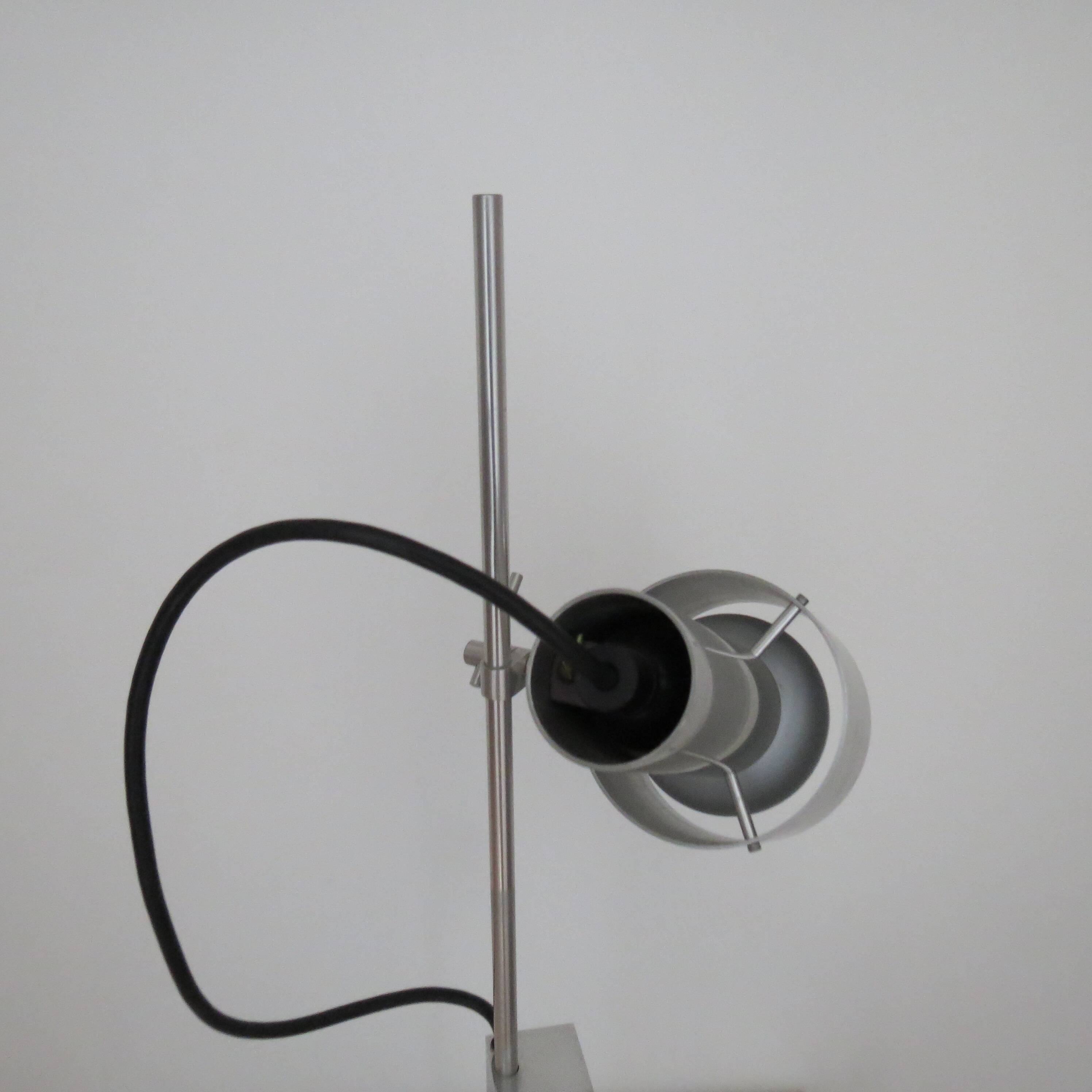 1960s desk lamp by Peter Nelson aluminium desk lamp mid century modern desk lamp