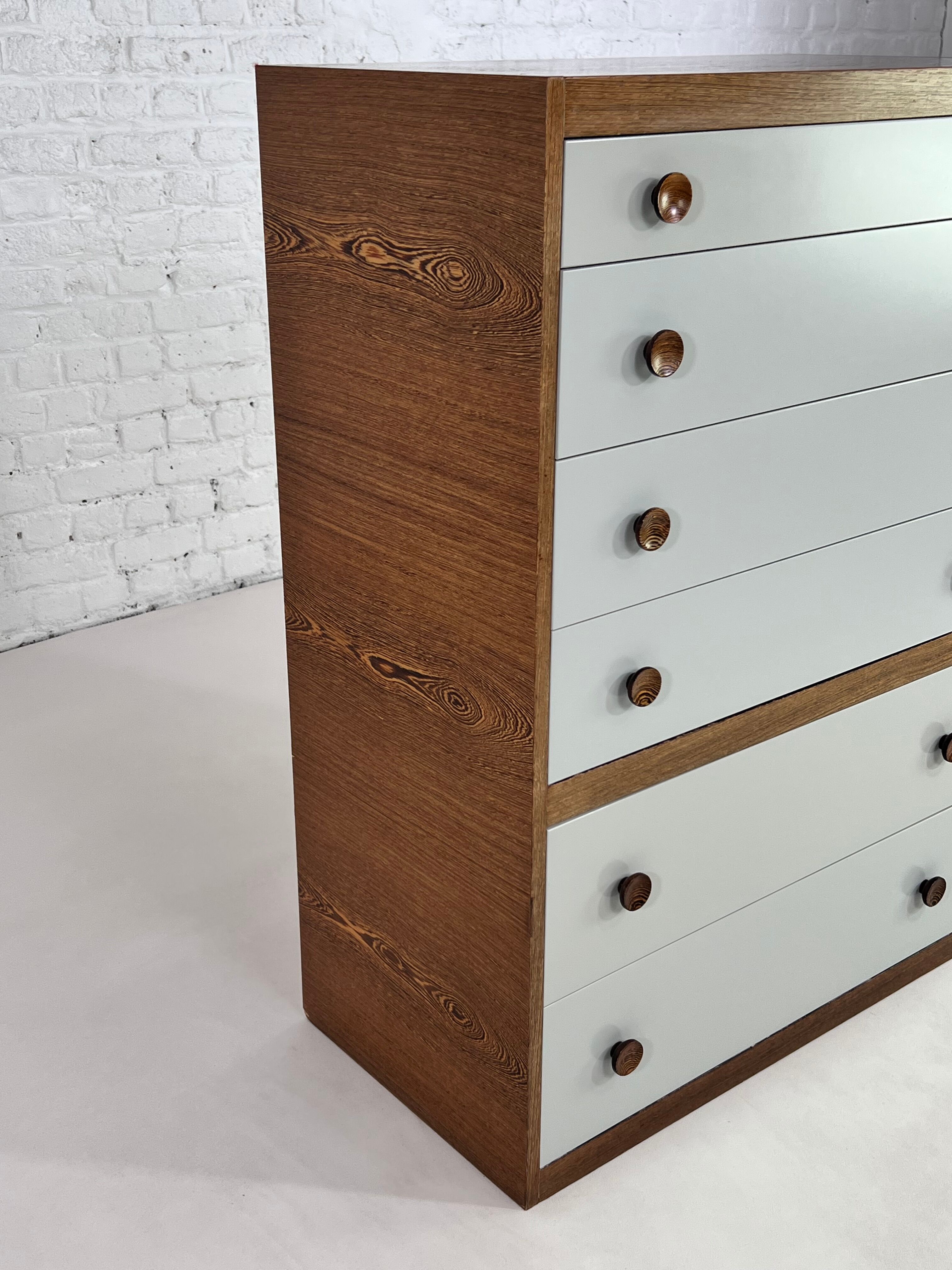 Dresser chiffonnier 6 drawers wenge and satin lacquer