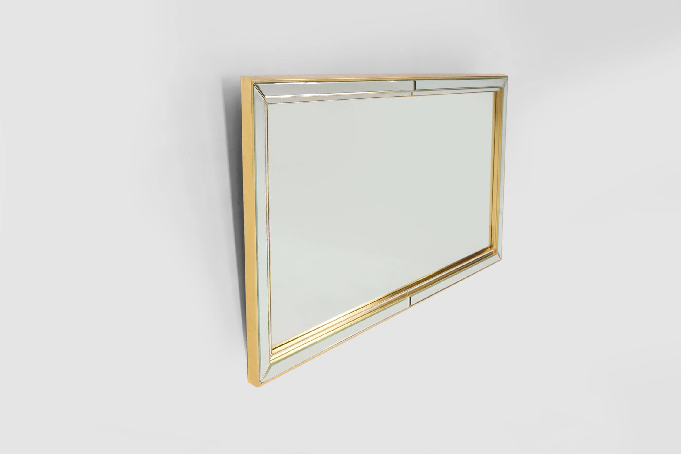 Large Hollywood Regency style Deknudt mirror, Belgium ca. 1980