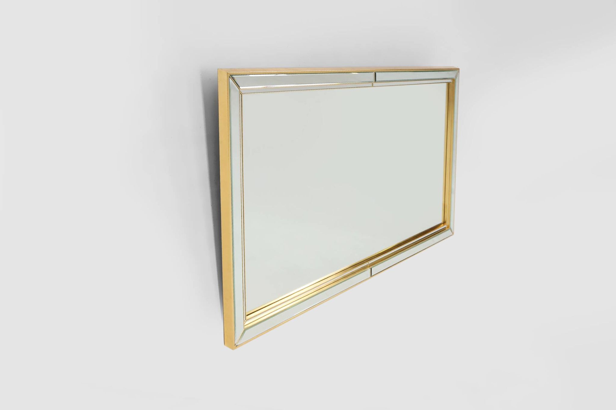 Large Hollywood Regency style Deknudt mirror, Belgium ca. 1980