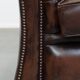 Canapé Chesterfield 3 places en cuir de vache de style anglais