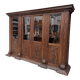 Large oak pharmacy display cabinet