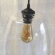 Vintage glass bell pendant light - late 20th century