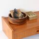 Wall shelf, Scandinavian teak wall bedside table, 1960
