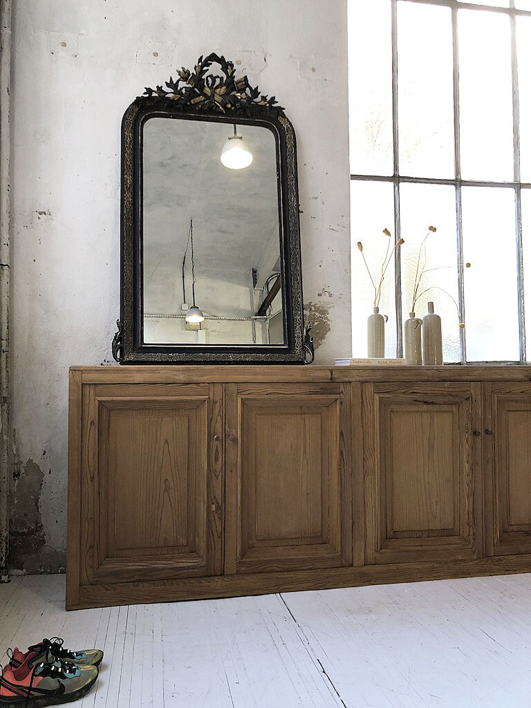 Louis Philippe mirror with pediment - 136x83cm