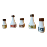 Set of 70s "mobil" pots