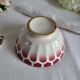 Old bowl in earthenware DIGOIN SARREGUEMINES with faceted burgundy.