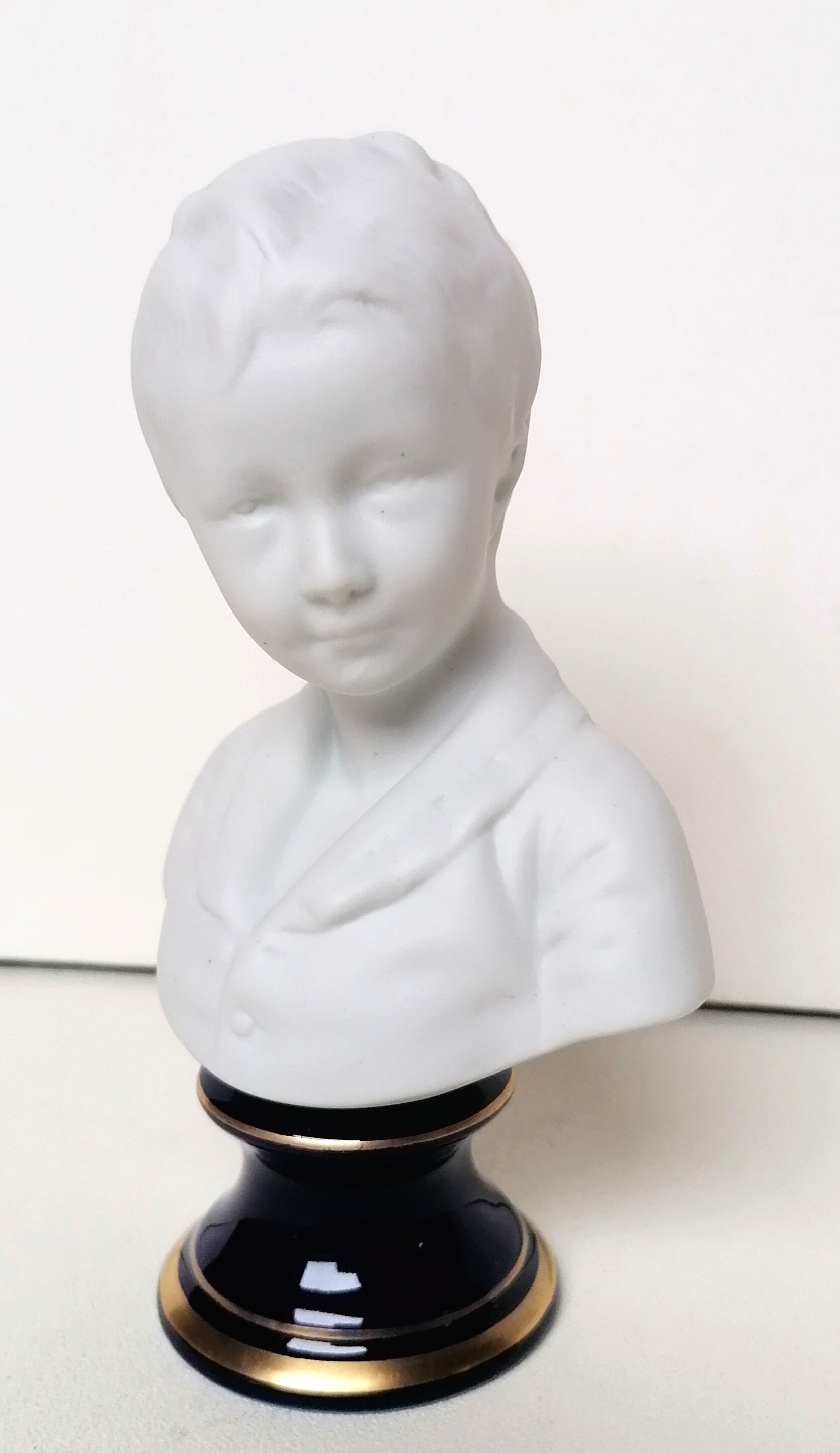 Bust biscuit child Houdon porcelain
