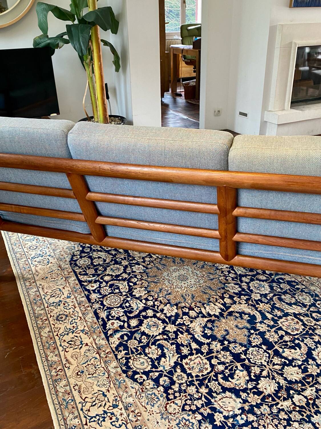 Danish teak three-seater sofa – 1960s