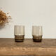 9 vintage smoked liqueur glasses