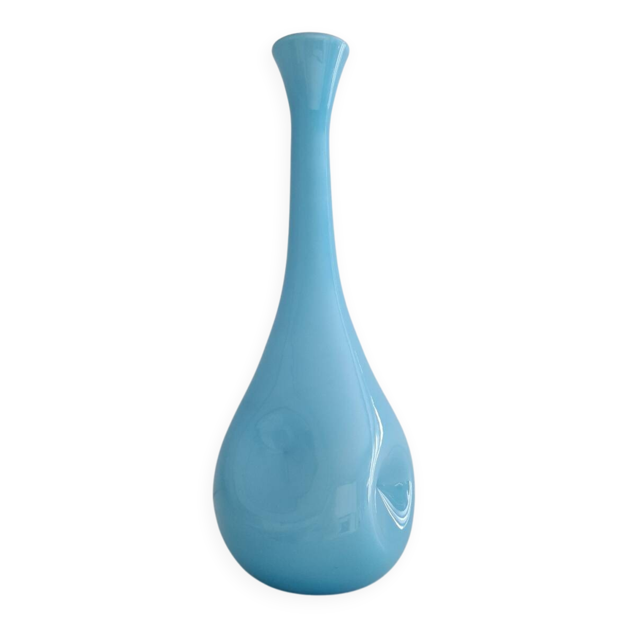 Beautiful blue Italian opaline vase