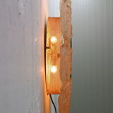 Egon hillebrand round acrylic illuminated mirror with lightening, 1970's germany