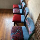 Set of 4 self-chairs with sled base