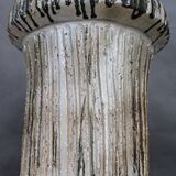 1970s Czechoslovak brutalist ceramic vase, large textured mid-century pottery