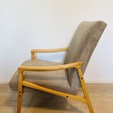 Fully restored Mid Century Armchair by Jiri Jiroutek from Czechoslovakia