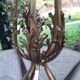 Muller brothers Luneville brass chandelier 1920/1930