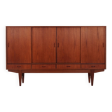 Buffet haut en teck, design danois, années 1970, production : Danemark
