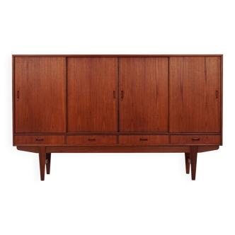 Teak highboard, Danish design, 1970s, production: Denmark