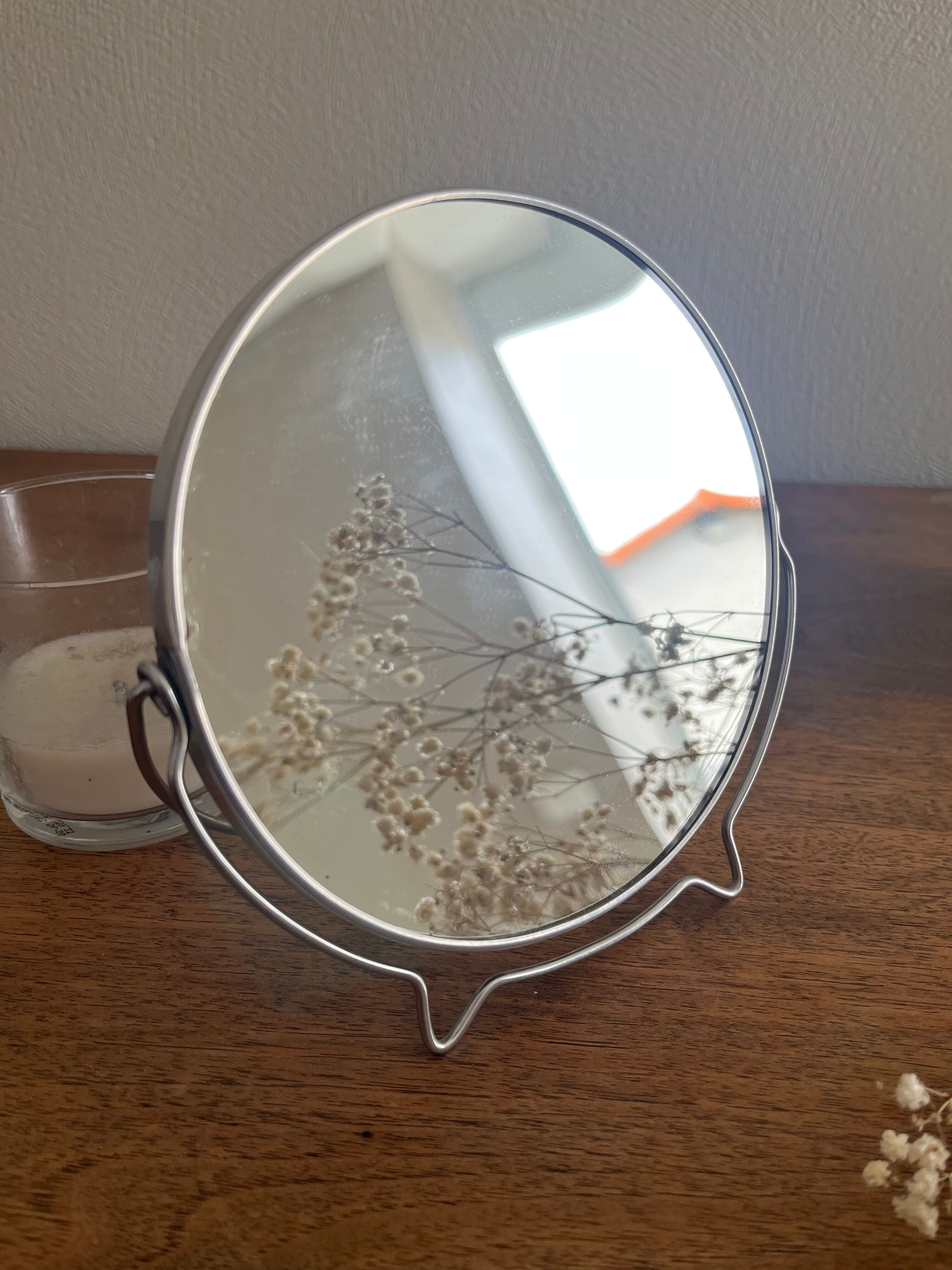 Round barber mirror 14.5 cm