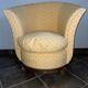 Armchair, toad, upholsterer, yellow patterned furniture and wood