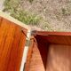 Vintage chest bench 1960. Sapele veneer