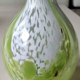Ball vase/Blown glass. Smoked scroll patterns. Murano style. Height 30 cm