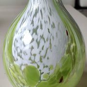 Ball vase/Blown glass. Smoked scroll patterns. Murano style. Height 30 cm