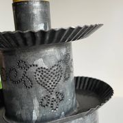 LAMPE Coeur ZINC Vintage