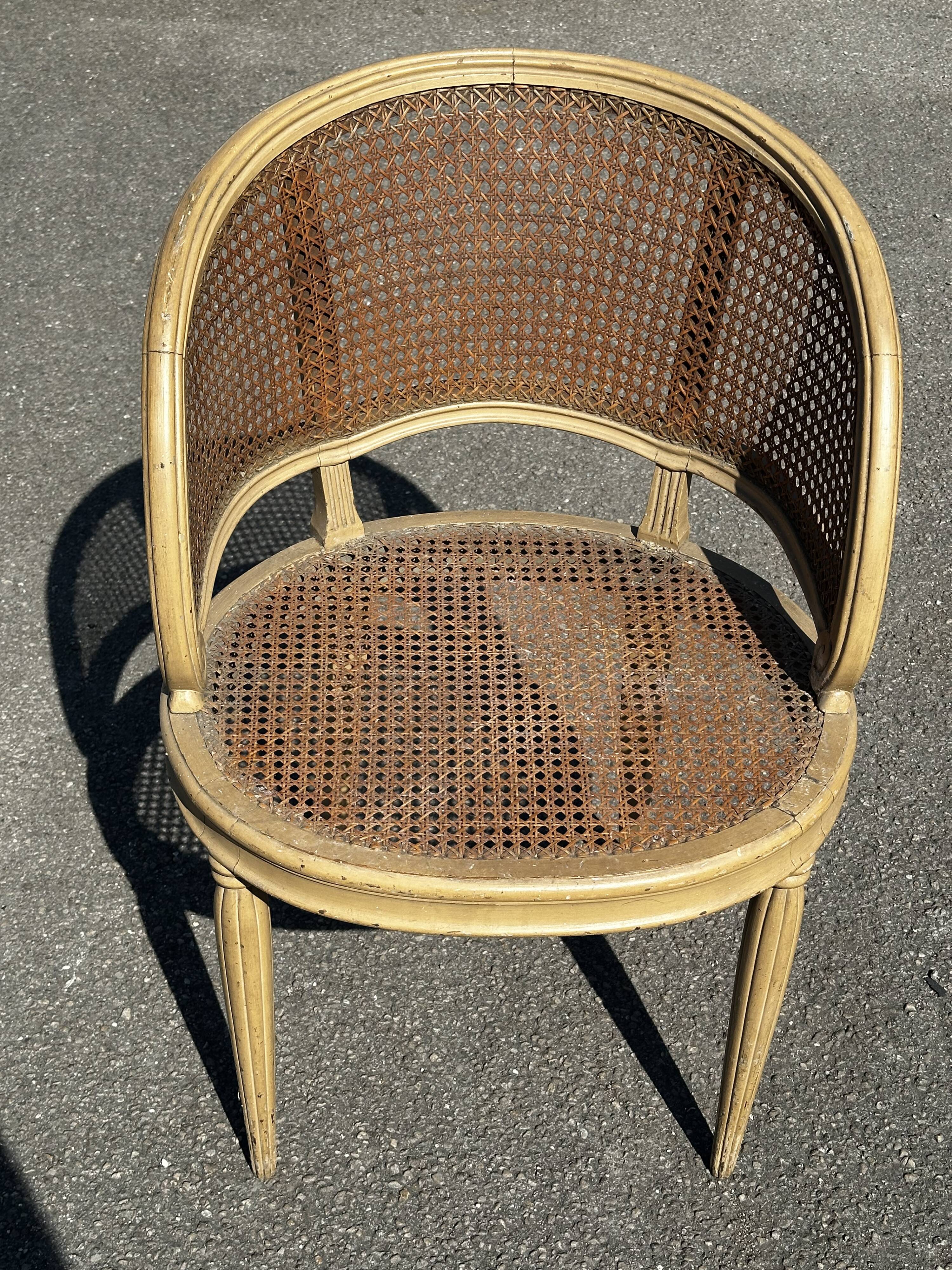 1920s cane armchair