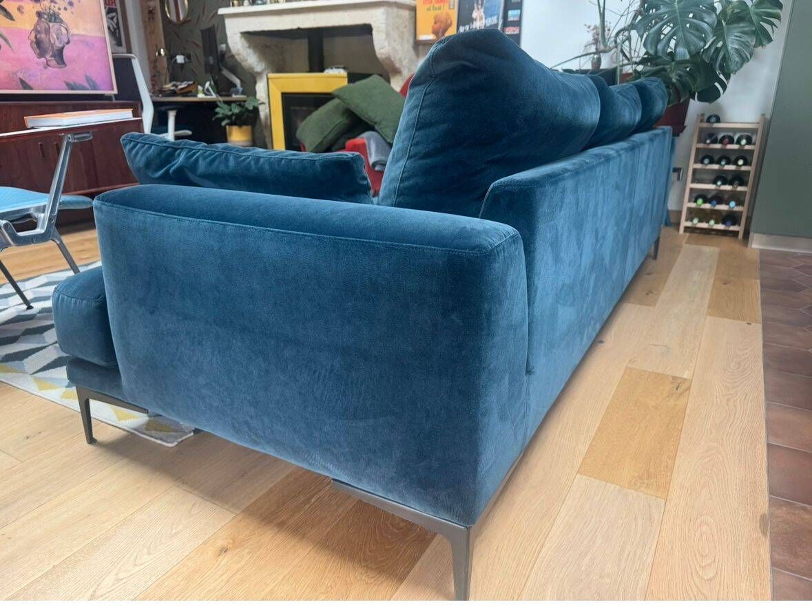 canapé Marsile Bleu 4 places AMPM