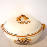 Soupière carnations faience Creil Montereau