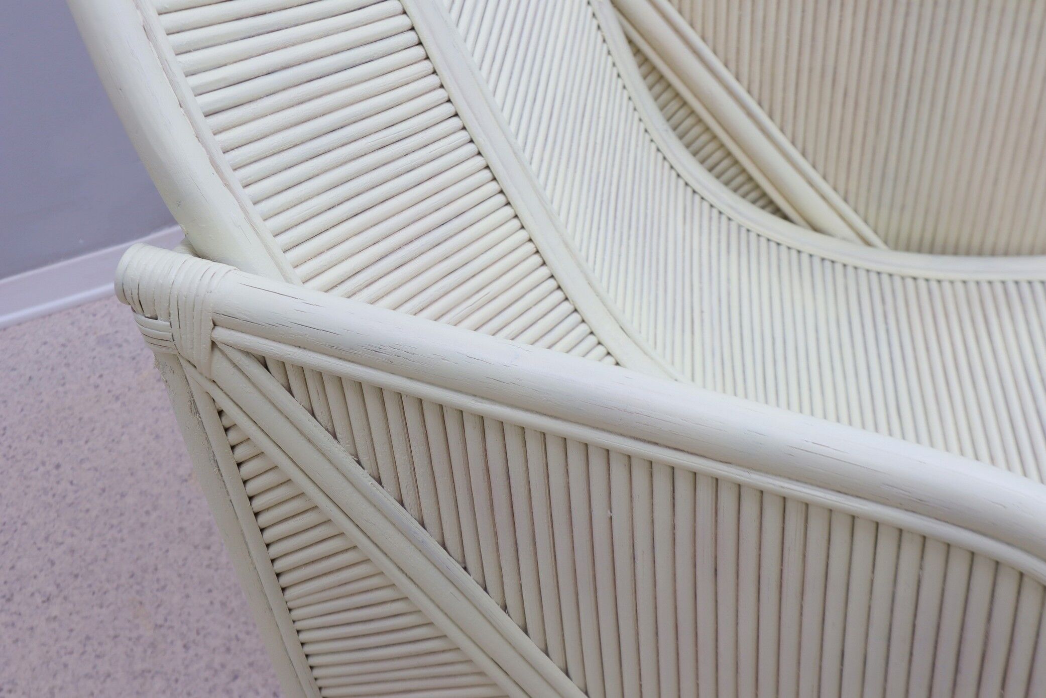 Vintage rattan chaise lounge vivai del sud 1970s