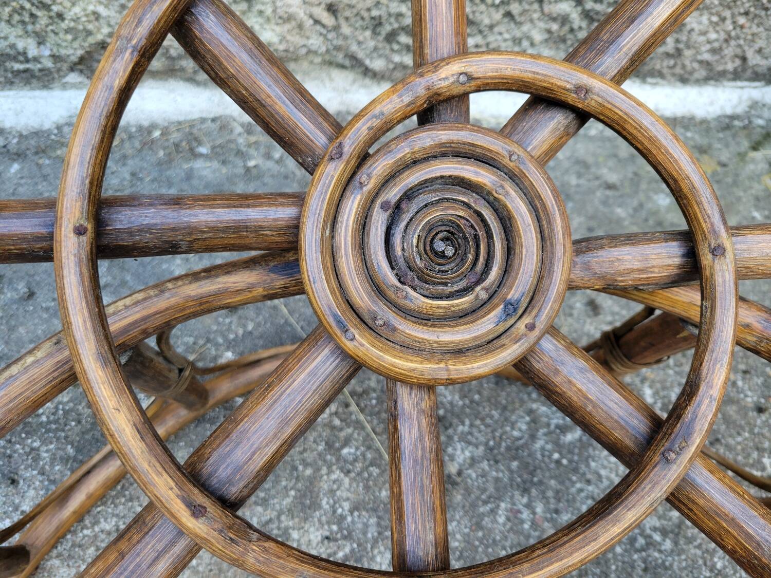 Pair of rattan armchairs or love seats from the 70s