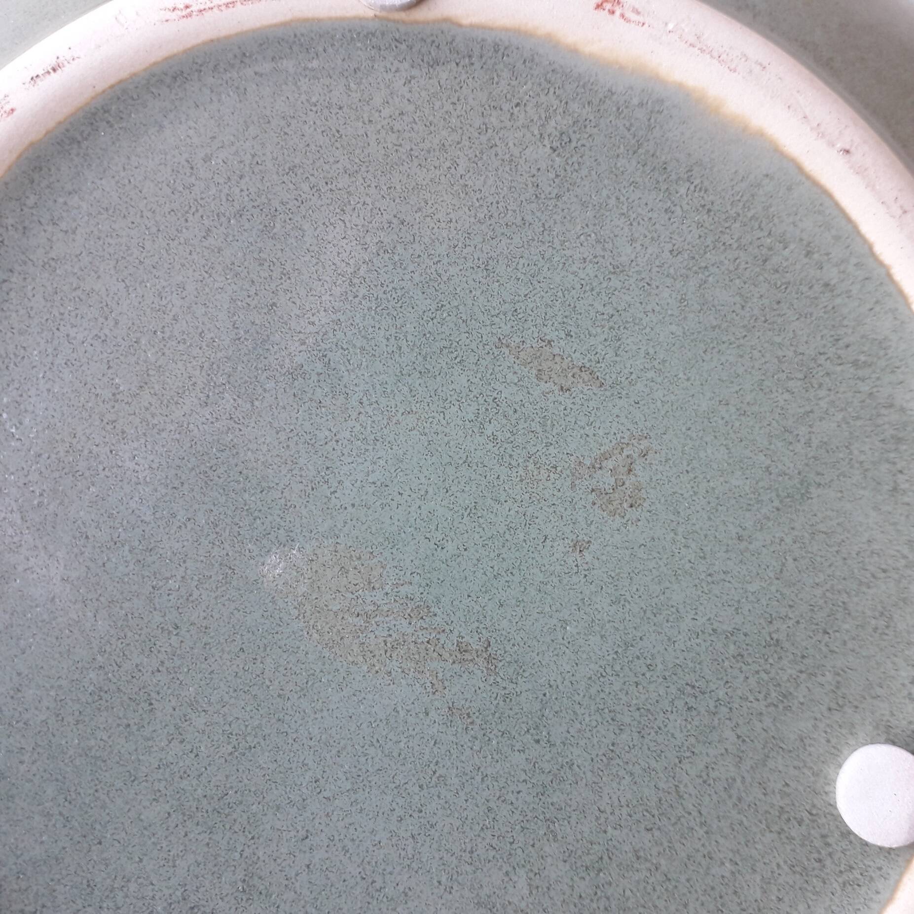 Green and brown ceramic vase