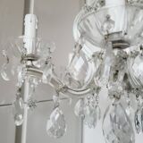 Antique crystal chandelier 8 lights 68 x 56