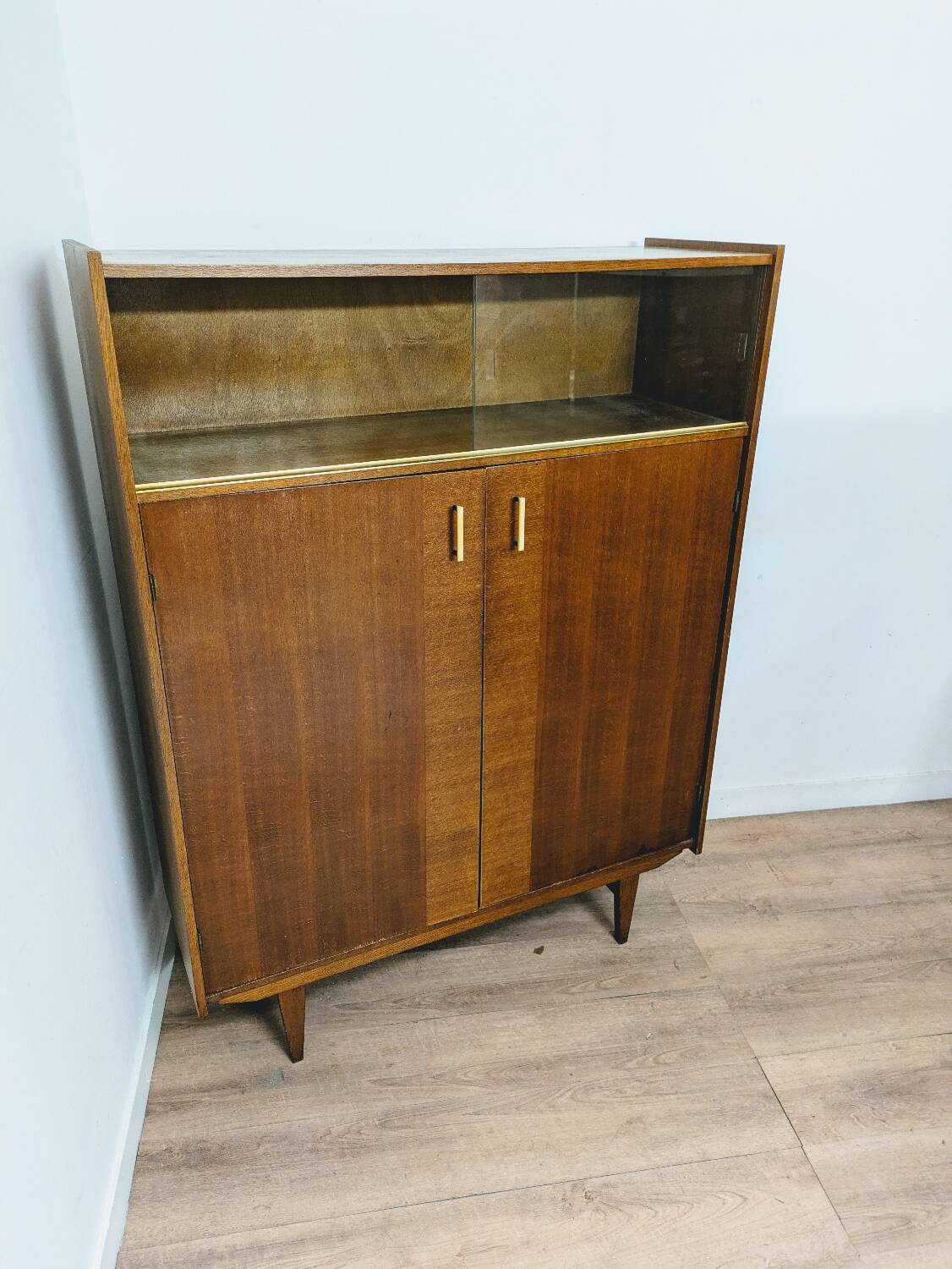 Vintage wooden display cabinet
