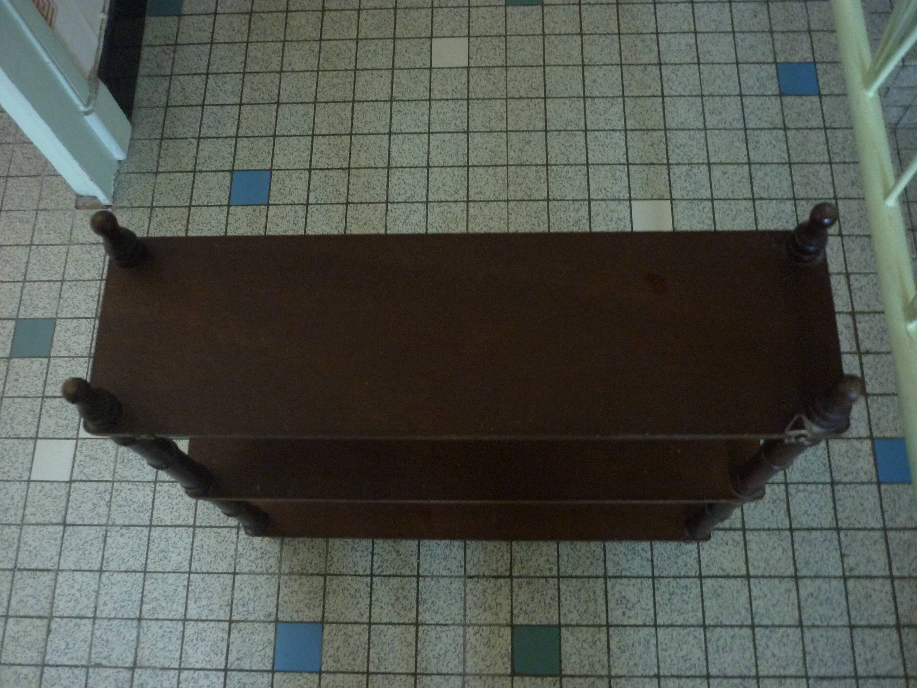 Bamboo-style wooden wall shelf