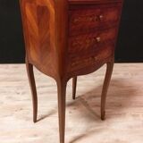 Pair of bedside tables, Louis XVth style and marquetry