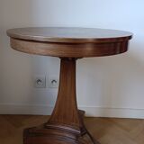 English marquetry pedestal table